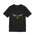 Apis mellifera, Honeybee, Vitruvian Codex blueprint t-shirt on black