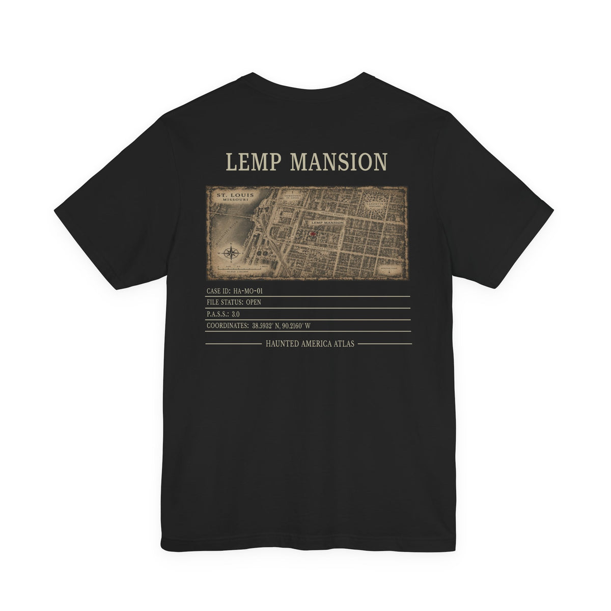 Lemp Mansion Dossier Tee | Haunted America Edition A