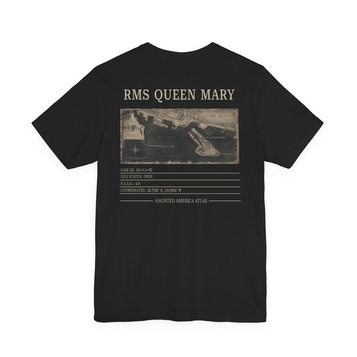 RMS Queen Mary Dossier Tee | Haunted America Edition A