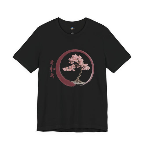 Sakura, Cherry Blossom, Bonsai t-shirt on black