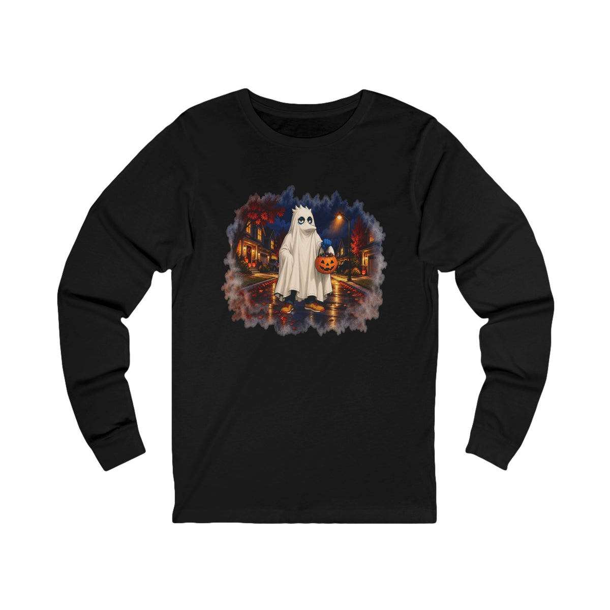 Spiceduck Halloween: Ghost Costume Long Sleeve Tee