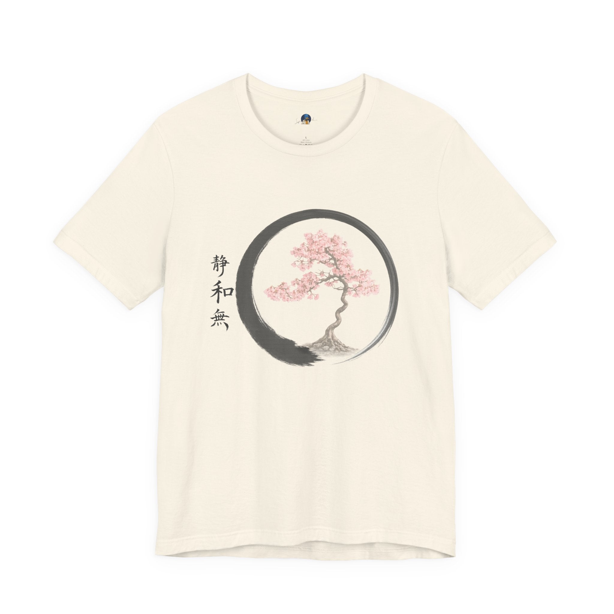 Sakura, Cherry Blossom, Bonsai t-shirt on natural/bone