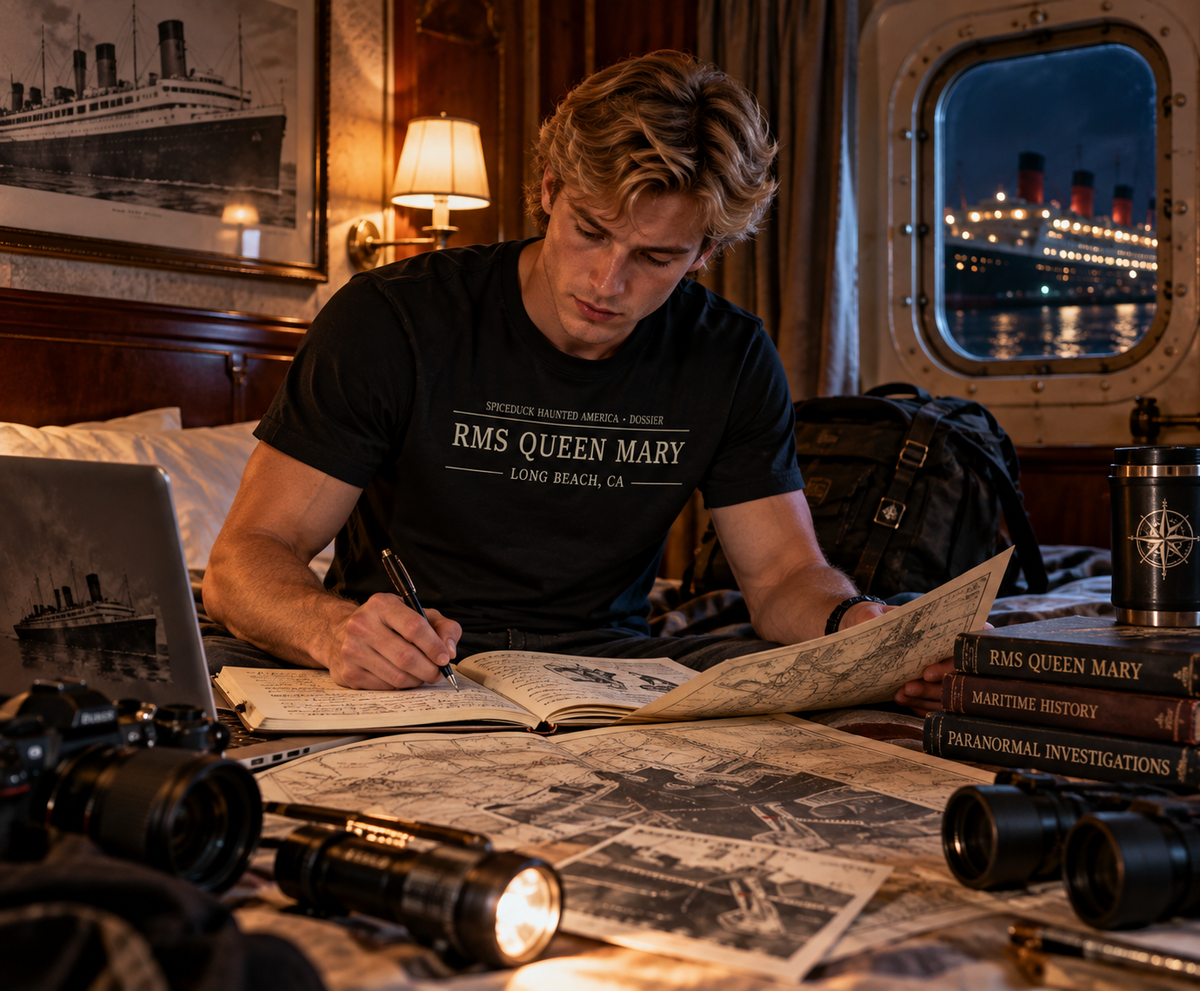 RMS Queen Mary Dossier Tee | Haunted America Edition A