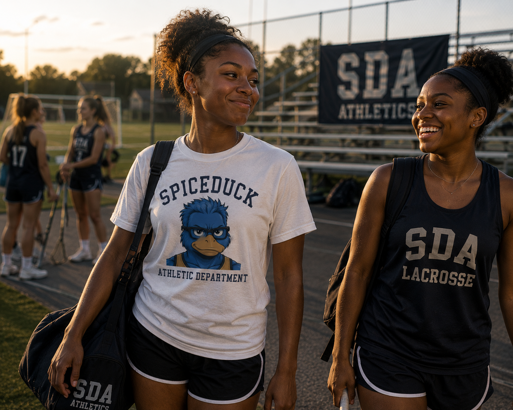 Spiceduck Athletic Department | Smirking Mascot Tee