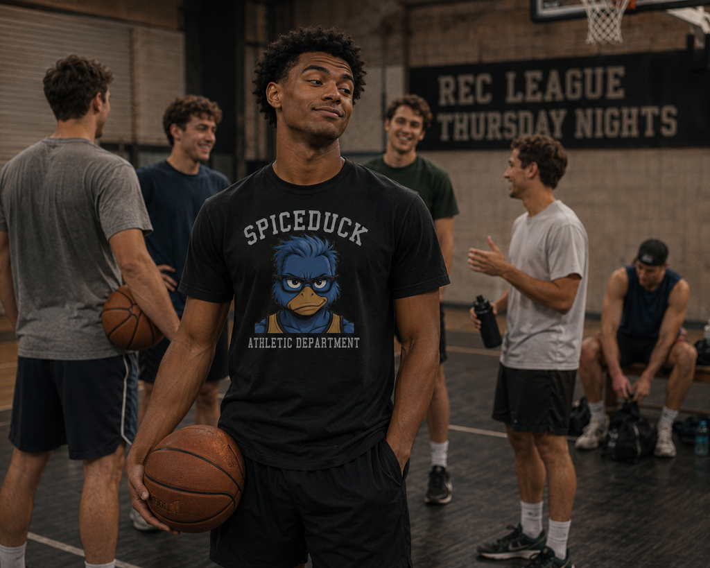 Spiceduck Athletic Department | Smirking Mascot Tee